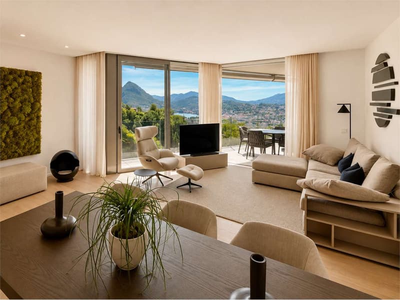 Appartamento di recente costruzione di 5.5 locali a Lugano vista lago (1)