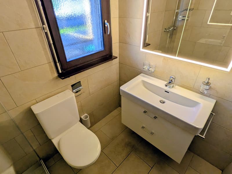 Charmante renovierte 4-Zimmer-Wohnung mit Gemeinschaftspool/Sauna und Garage in Dotzigen (6)