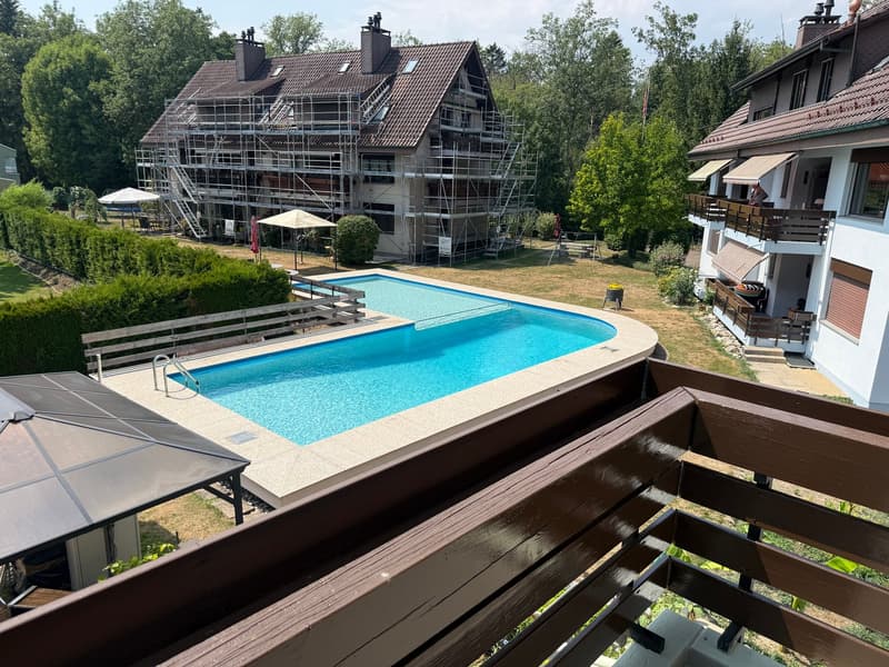 Charmante renovierte 4-Zimmer-Wohnung mit Gemeinschaftspool/Sauna und Garage in Dotzigen (3)
