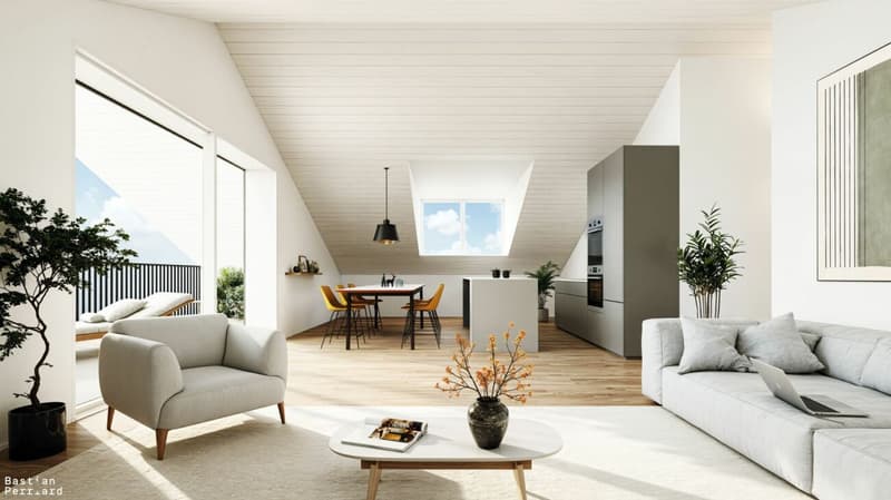 Superbe attique de 3.5 pièces avec grand balcon (1)