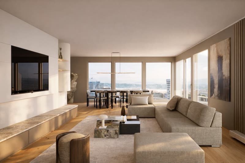 Unique penthouse with rooftop and swimming pool and amazing view on the lake and the Jet d’Eau (5)