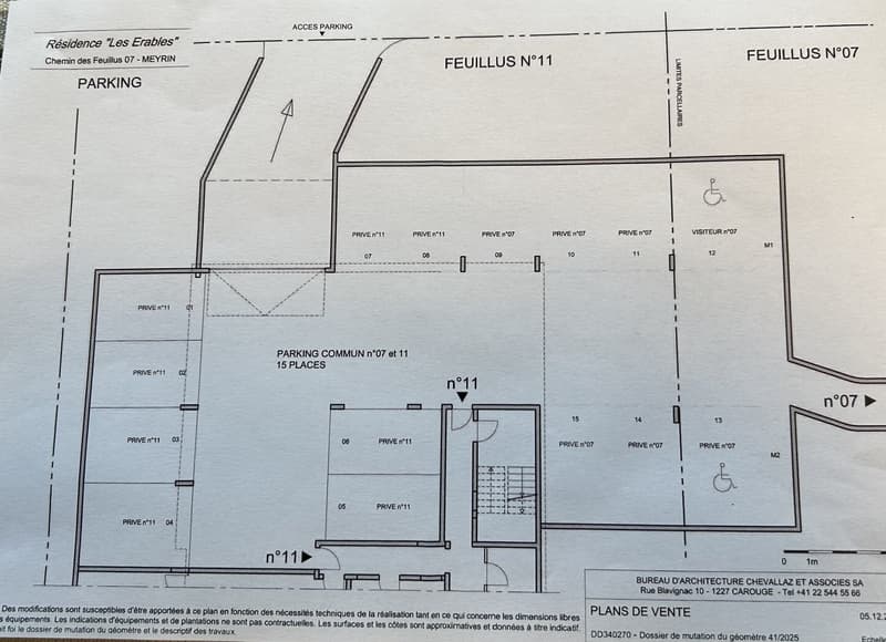 Parking spaces, private parking, common parking, accessible parking
