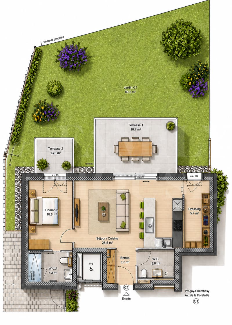 CASATAX: appartement neuf à vendre en rez-de-jardin et à deux pas des Organisations Internationales (2)