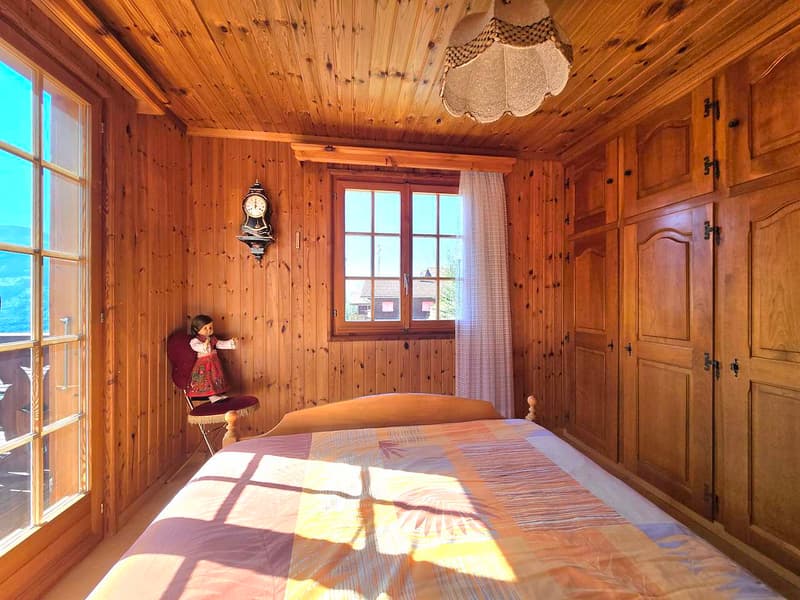 Magnifique chalet familial de 2 appartements. Annexes, extérieur, soleil et vue, Val d’Hérens (27)