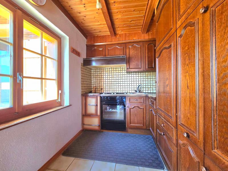 Magnifique chalet familial de 2 appartements. Annexes, extérieur, soleil et vue, Val d’Hérens (20)