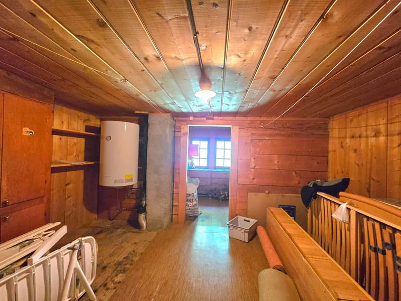 Grande maison familiale avec 2 appartements, surface commerciale, grange et extérieur à Hérémence (18)