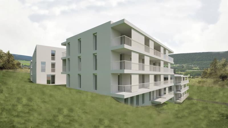 Appartement neuf de 2.5 pièces avec 2 balcons de 21 m2 et 25 m2 (D6) (1)