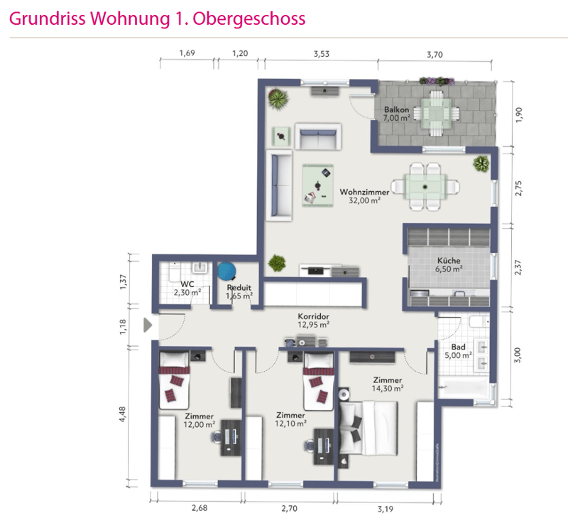 Schöne 4.5 Zimmer Wohnung mit Aussicht und Einzelgarage (15)