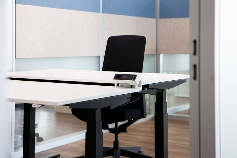 office desk, adjustable chair, ergonomic equipment, minimalist design