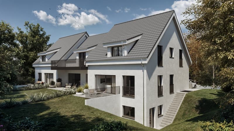 Neubauprojekt am Buchenweg 3, Hettlingen – 3 moderne Einfamilienhäuser in Minergie-Bauweise (1)