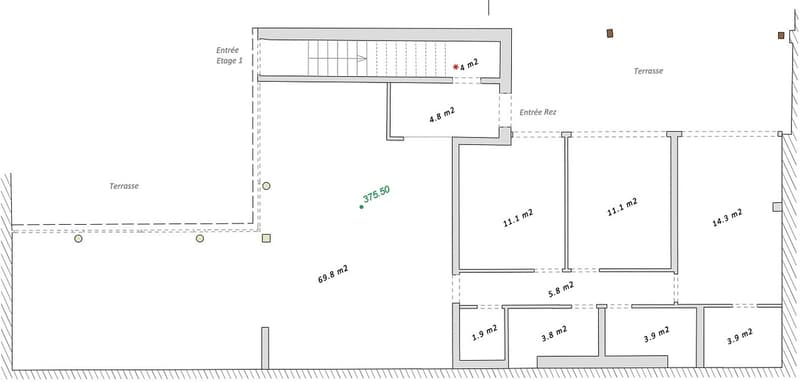 Unique - bel et grand appartement 5.5 pièces avec terrasses aux Pâquis (12)