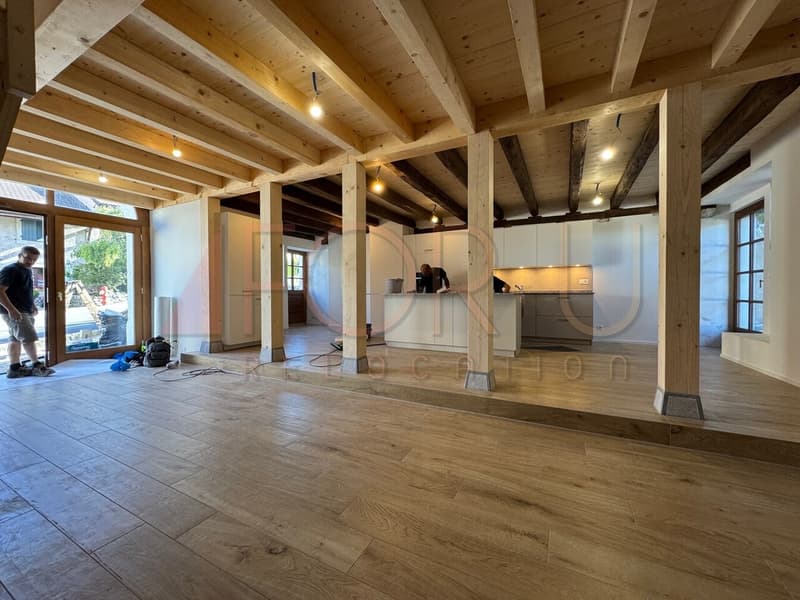 Ancienne ferme transformée en triplex de 6.5 pièces à Avusy (2)