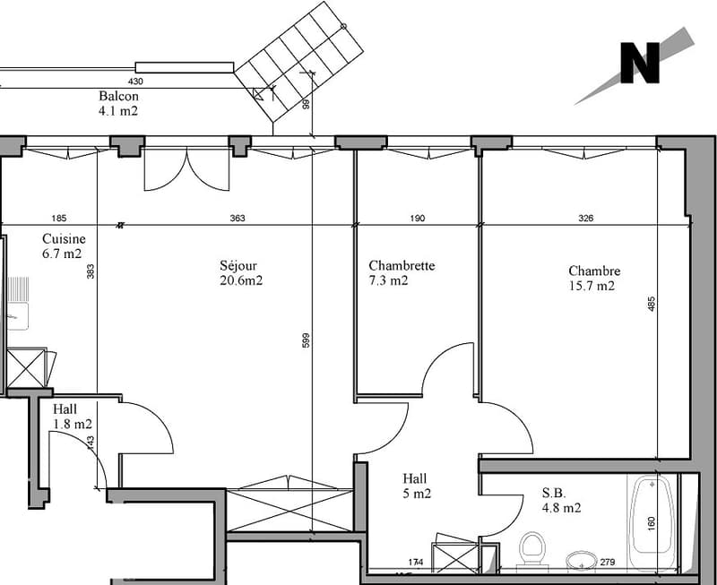 Appartement rénové de 3.5 pièces avec balcon au parc de Vermont (8)