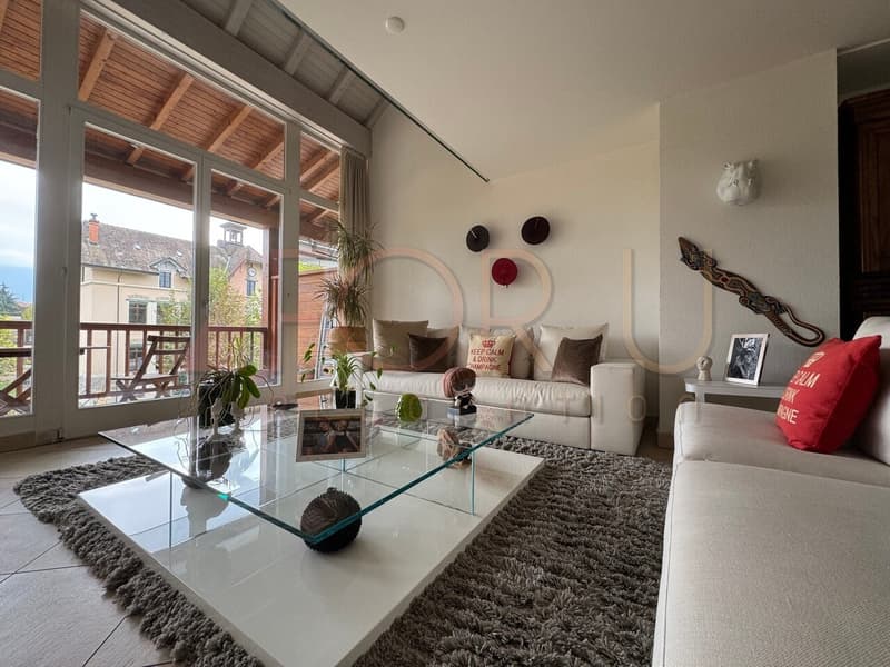 Unique, beau et grand triplex 6.5 pièces en attique à Plan-les-Ouates (1)