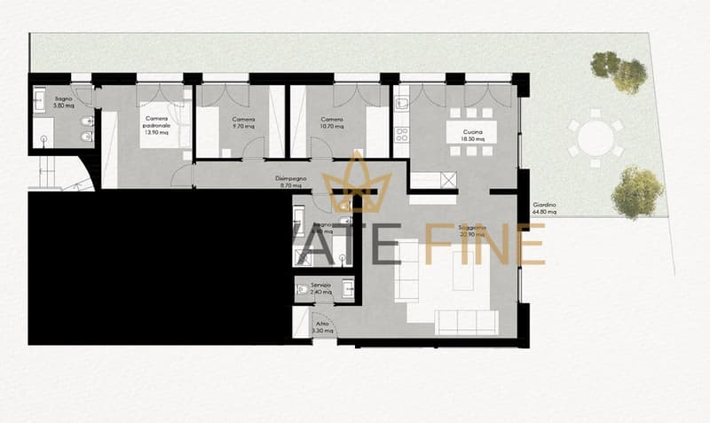 4.5-Zi.Wohnung mit Garten und partielle Seesicht (32) (9)