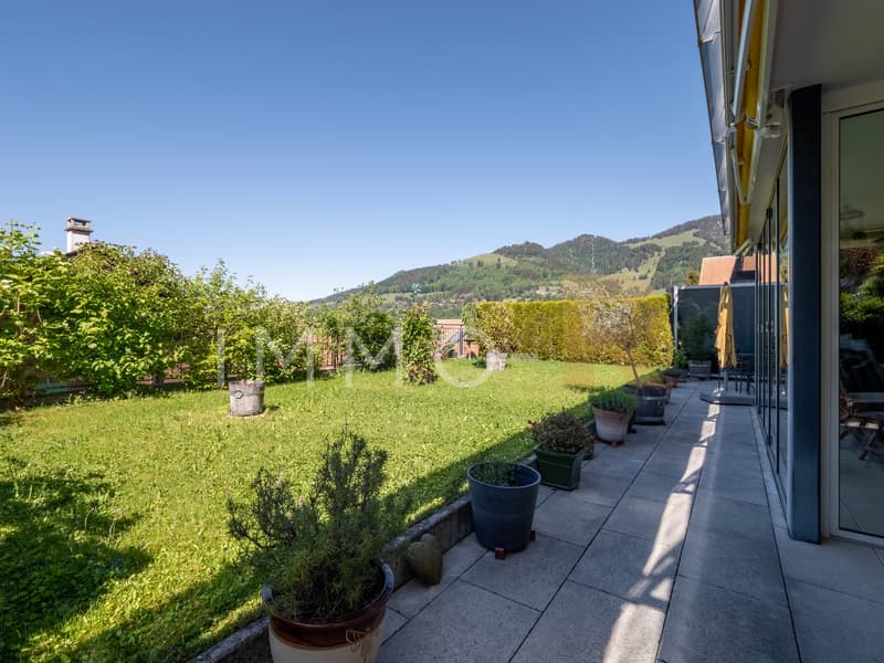 Spacieux appartement -  terrasse, jardin  vue dégagée sur le Moléson (6)