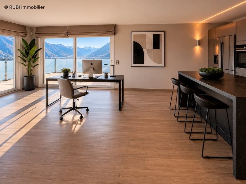 Splendide appartement de standing avec vue panoramique sur les montagnes et la Vallée (2)