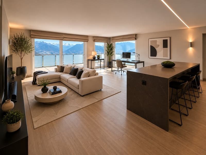 Splendide appartement de standing avec vue panoramique sur les montagnes et la Vallée (1)
