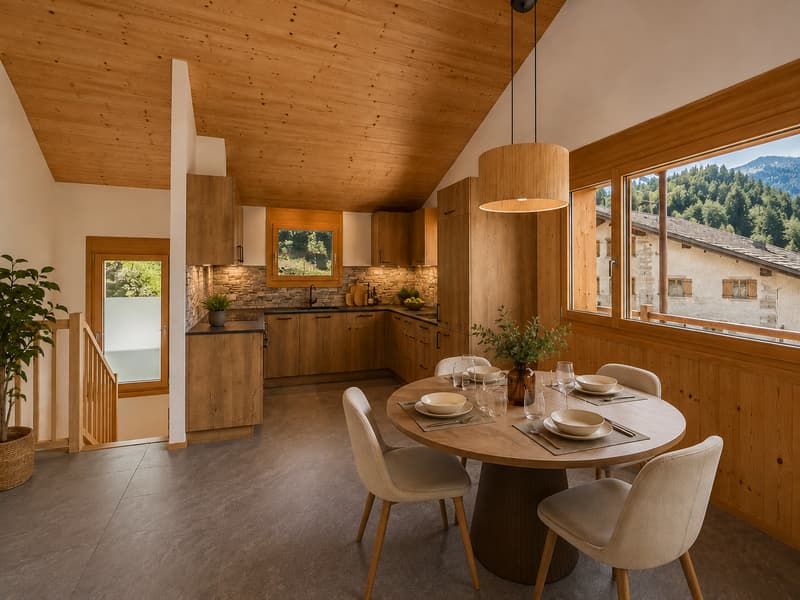 Ancien raccard transformé en chalet d'habitation — rénovation intégrale 2022 (4)