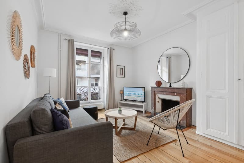 Charming Furnished 1-Bedroom Apartment with High Ceilings near Cornavin Station – Servette, Geneva (1)