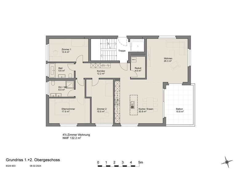 4½-Zimmer-Wohnung an ruhiger Lage - 8.2 (4)