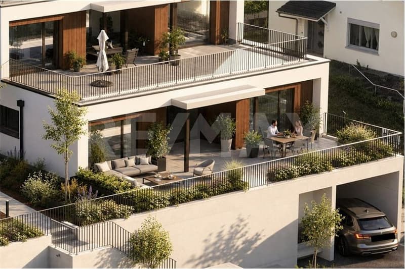 Terrassenwohnen mit Ausblick - Innenausbau nach Ihrer Wahl (1)
