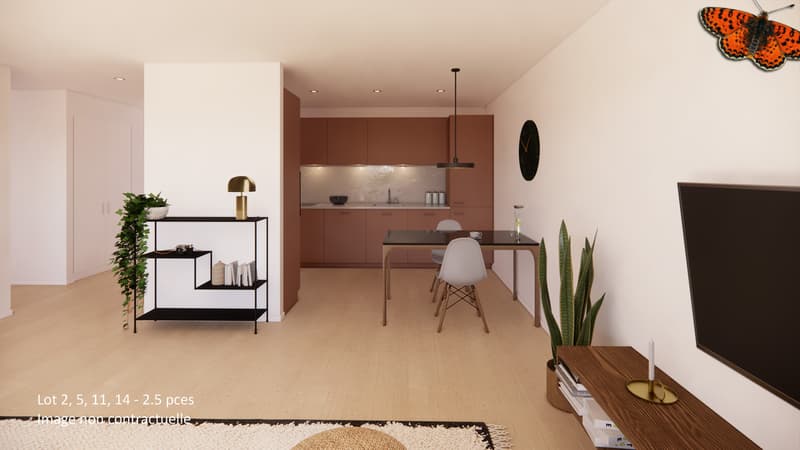 Superbe 2½ avec grand balcon de 16m2 dans nouvelle promotion (4)