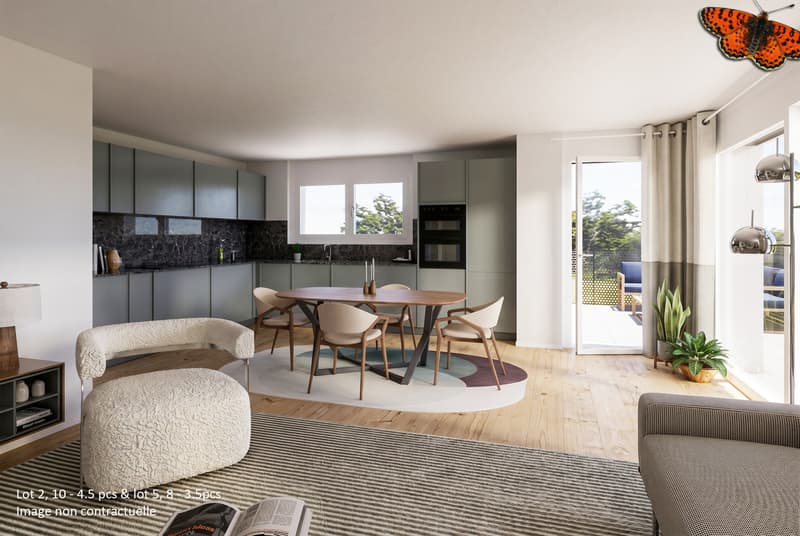 Magnifique appartement de 4,5 pièces au rez avec jardin privatif (3)