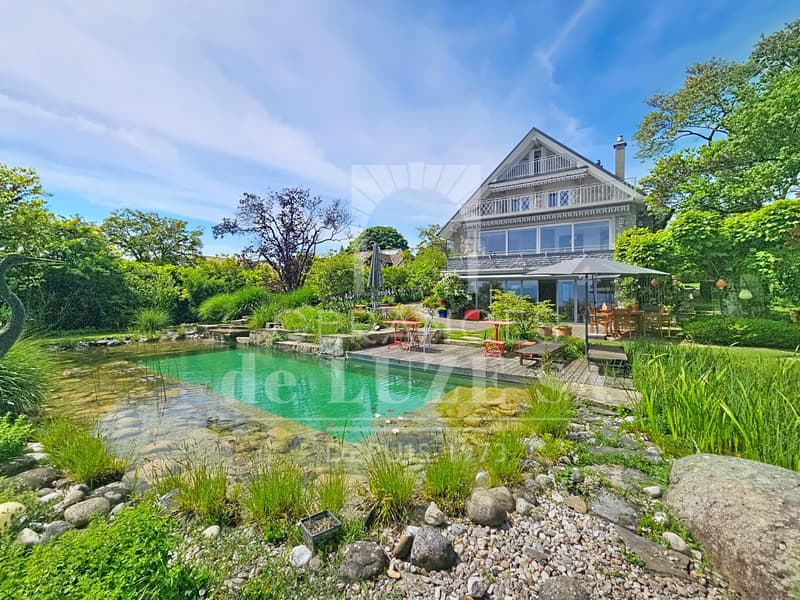 Situation premium : Villa avec vue lac, piscine naturelle et vaste jardin intimiste (10)