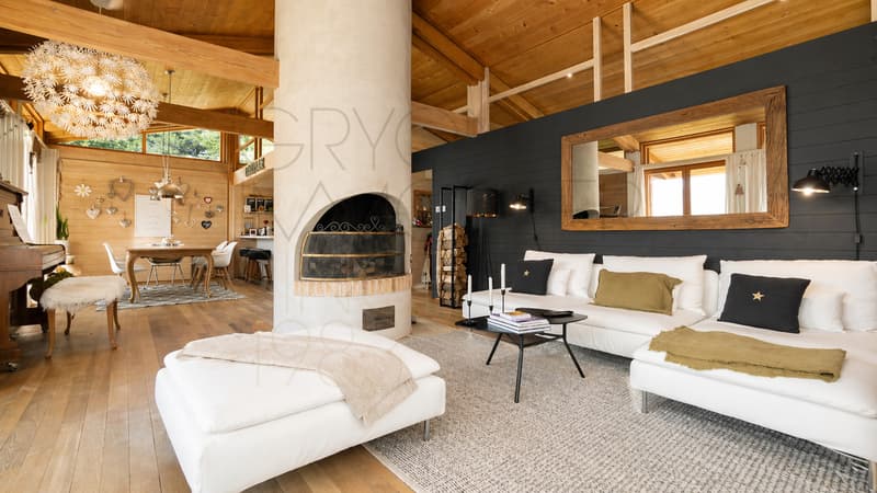 Rareté à Gryon - chalet rénové, vue Dents du Midi et grand jardin (6)