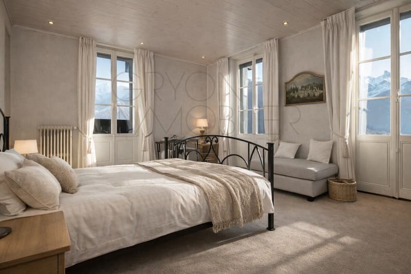 4.5 pièces lumineux dans ancien hôtel rénové, centre de Gryon (3)