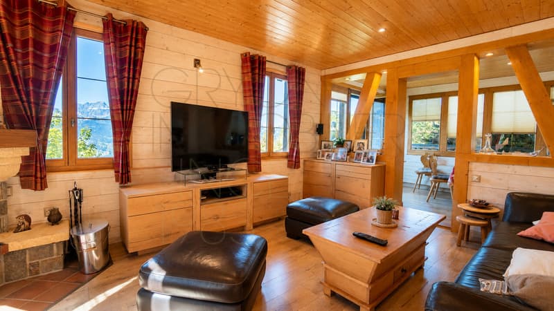 Chalet à Gryon avec studio indépendant, vue sur les montagnes. (6)