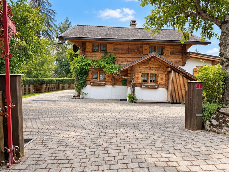 Chalet familial typique à Gryon avec jardin et dépendances (1)