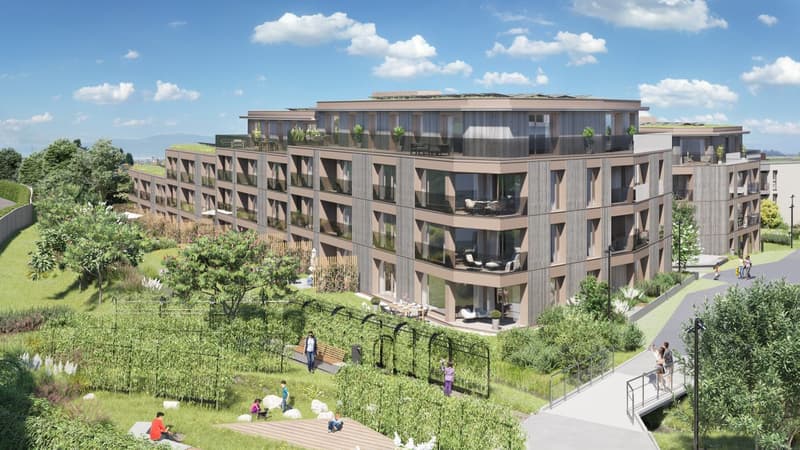Vue de l'immeuble en image 3D