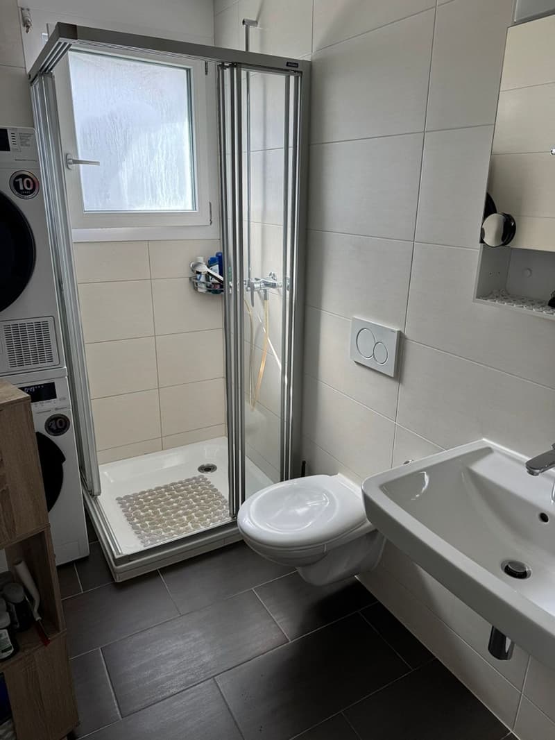 Très beau logement dans petit immeuble, coin verdoyant, de 3,5 pièces avec balcon (5)