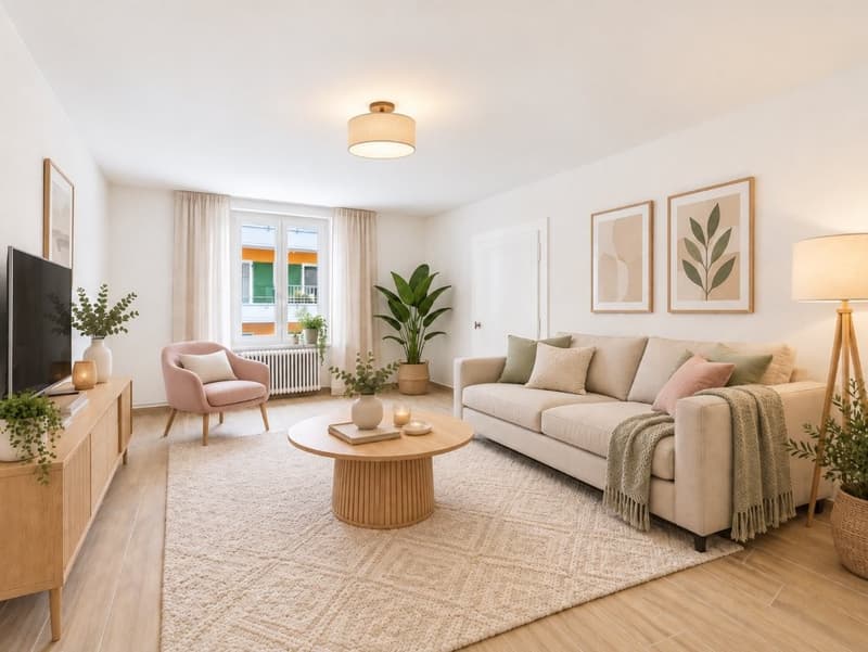 Très bel appartement de 4.5 pièces entièrement rénové au 1er étage au coeur de Vallorbe (1)