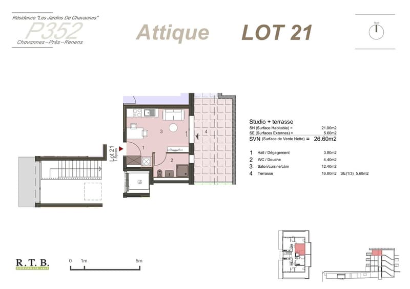 Studio Neuf En Attique proche UNIL / EPFL (11)