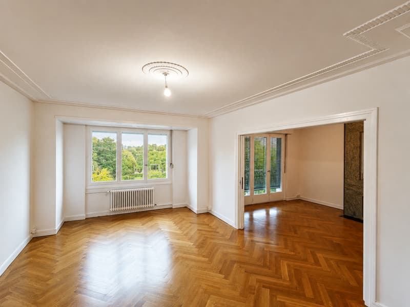 Exclusivité - Appartement traversant 5 pièces - Spacieux et Lumineux - Emplacement privilégié - Etage élevé - Vue parc des Eaux-Vives (1)