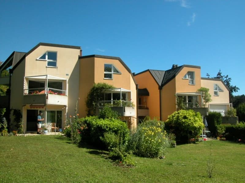 Beau duplex avec balcon offrant une vue sur le Léman et le Mont-Blanc. (1)