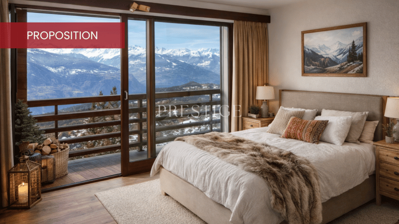 Ski in&out Duplex 3 Zimmer in der Tour de Super-Crans – Panoramablick & Hotel-Services (10)