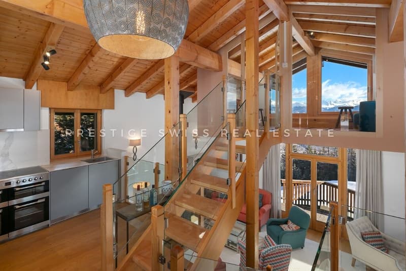 Magnifique chalet de 5 pièces avec vue panoramique à Anzère (5)