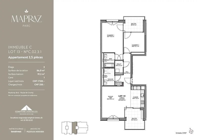 Appartements neufs 3.5 pièce à Ecublens dès 86 m² - www.mapraz-parc.ch (12)
