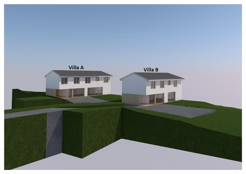 A construire villa "A"  de 4.5 pces de style contemporain à Chermignon (1)