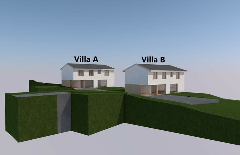 A construire villa "A"  de 3.5 pces de style contemporain à Chermignon (1)
