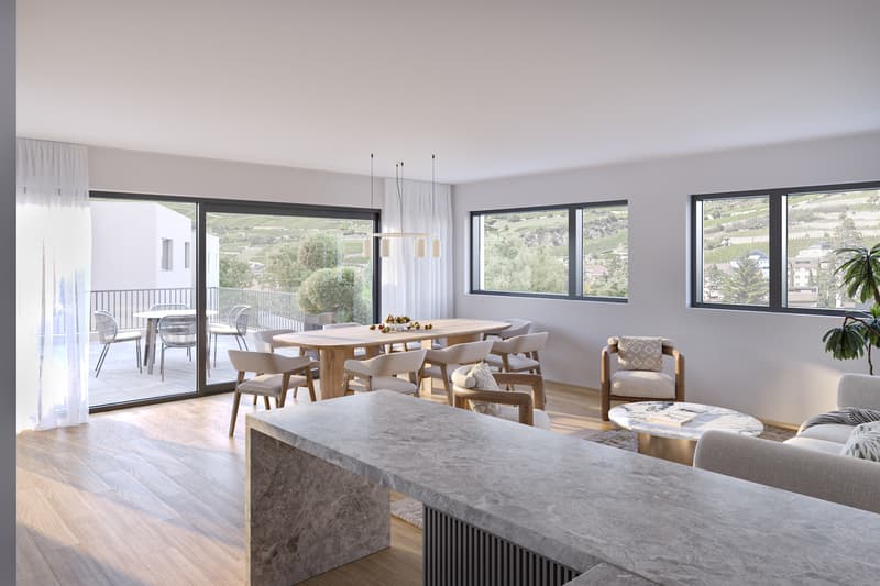 "ROCHER EN VILLE" 6 VILLAS DE STANDING AU COEUR DE SION (7)