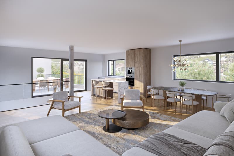 "ROCHER EN VILLE" 6 VILLAS DE STANDING AU COEUR DE SION (6)