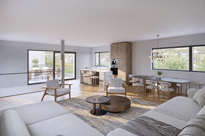 "ROCHER EN VILLE" 6 VILLAS DE STANDING AU COEUR DE SION (3)