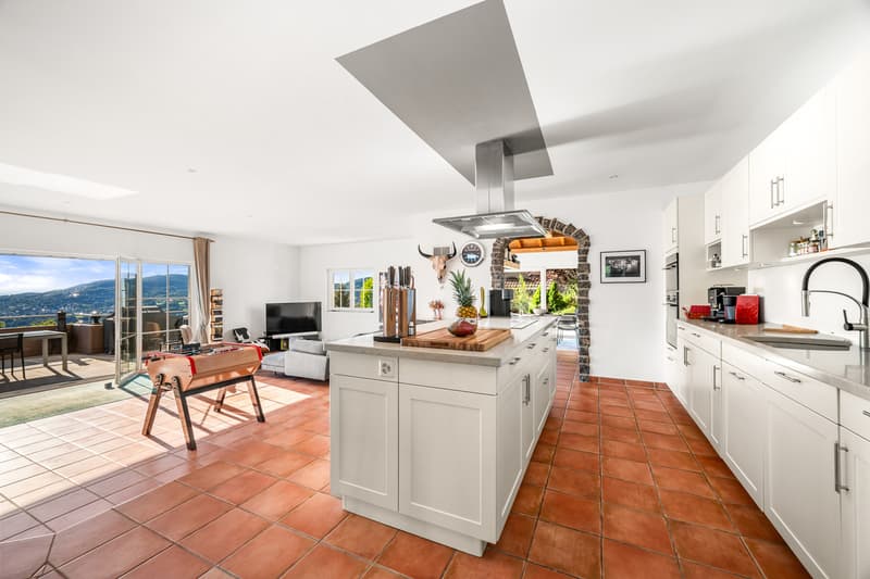 Belle propriété familiale avec vue lac et piscine à Blonay (6)