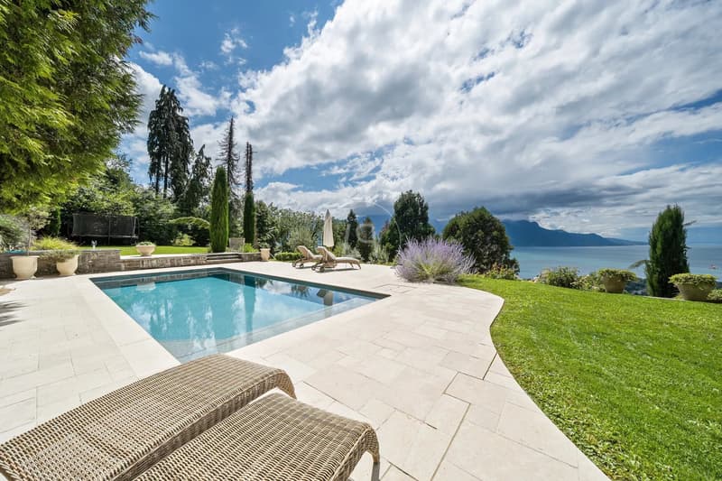 Superb property with pool, panoramic view above Montreux (1)
