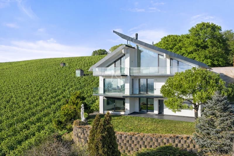 Beautiful architect-designed villa with lake view near Morges (1)